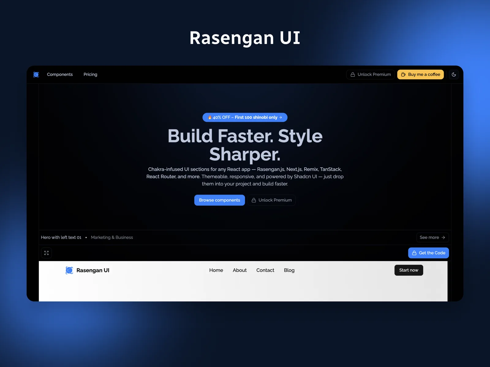 Screenshot of Rasengan UI
